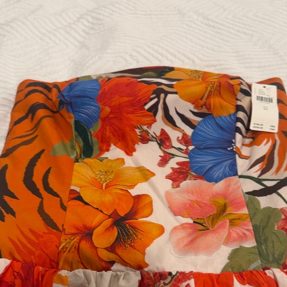 Maeve by Anthropologie Strapless Tiger & Tropical Printed Midi Dress.  NWT - Picture 4 of 9